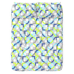 Простыня 1,5 спальная "Идилия, бирюза" 150х215см, бязь "Комфорт" 121г/м2, хлопок 100%, упаковка "классическая" ПВХ 28х41см, "Домашняя мода" (Россия)