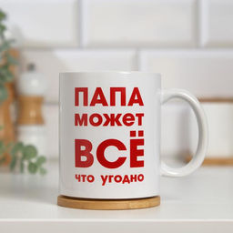 Кружка сублимация Папа может всё что угодно, c нанесением