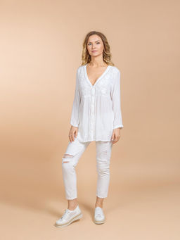 Блузка (вискоза) с вышивкой №25-412 (Лето 2025) - Ганг фото 2