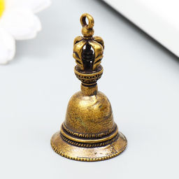 Цена за 2 шт. Колокольчик латунь «Непал», на подвесе, 4.8×2.5×2.5 см