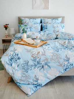 Пододеяльник поплин - Симфония, цвет голубой 180х215