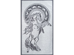 Полотенце махровое 6с104.411ж1 Гороскоп-лошадь(графит5) 67х40см