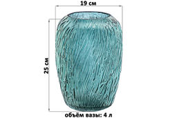 Ваза 19*19*25 см темно-зеленая, стекло - Elan gallery фото 2