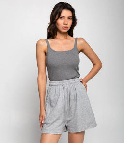 Шорты #КТ302 (6), серый меланж