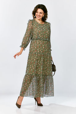 Платье LADY SECRET 25301 мультиколор (хаки цветы)