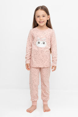 К 1637/дымчатая роза,танец сердечек пижама дет