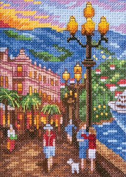 Набор для вышивания PANNA GM-1840 Ялтинская набережная 11 х 14.5 см
