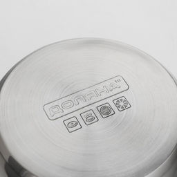 Кастрюля Доляна Роскошь, 2.2 л, d=19 см, с крышкой, капсульное дно, нержавеющая сталь  фото 12