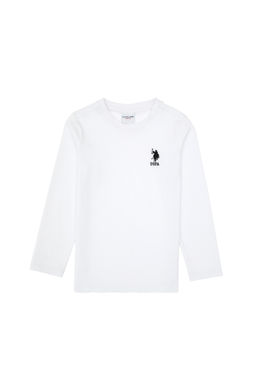 Erkek _ocuk Beyaz Basic Bisiklet Yaka Sweatshirt Sepette S_rpriz _ndirim - U.s. polo assn фото 2