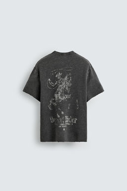 CONTRAST PRINT KNIT T-SHIRT - Zara фото 7