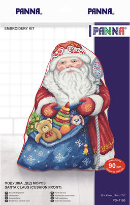 Набор для вышивания PANNA PD-7186 Подушка. Дед Мороз 35 х 45 см