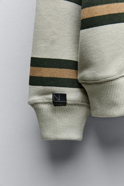 STRIPED SWEATSHIRT WITH SLOGAN - Zara фото 6