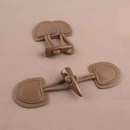 Застёжка-клевант 16×5 см, 2 шт., коричневая