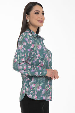 Рубашка Жаклин (тюльпаны, грин) - Diolche фото 9