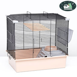 Клетка для шиншиллы Пижон №19, разборная, 58 х 40 х 49, бежевая