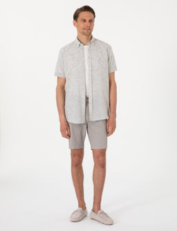 Рубашка Pierre Cardin Regular Fit хаки с льном