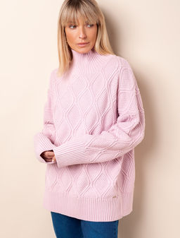 Свитер из мягкой пряжи крупной резной вязки - Vilatte фото 10