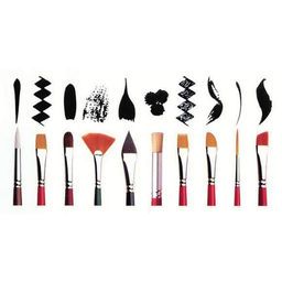 Цена за 2 шт. Набор кистей для рисования, синтетика, 5 штук: №: 1, 2, 3, 4, 5, Calligrata, круглые, деревянная ручка