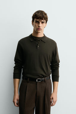 WOOL KNIT POLO SHIRT - Zara фото 9