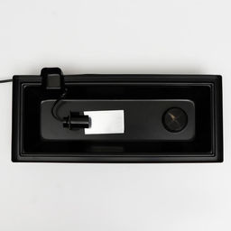 Аквариум Прямоугольный «Атолл» с крышкой, 20 литров, 38×19×28/33 см, чёрный