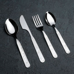 Набор столовых приборов «Топтыжка», 4 предмета, толщина 1.5 мм