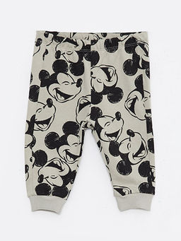 Bisiklet Yaka Uzun Kollu Mickey Mouse Bask?l? Erkek Bebek Ti??rt ve Pantolon 2li Tak?m - Waikiki фото 3