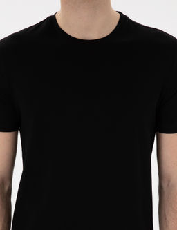 Siyah Slim Fit Merserize Basic Ti__rt - Pierre cardin фото 6