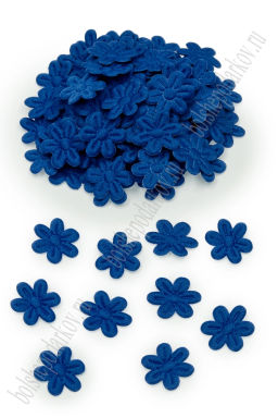 Цветочки тканевые 2 см (100 шт) SF-7729, синий №8