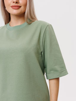 Костюм женский К-205 (футер с лайкрой) Оливковая