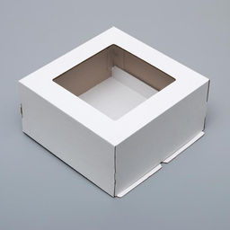 Цена за 5 шт. Кондитерская упаковка с окном, белая, 30 х 30 х 15 см