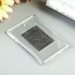 Цена за 25 шт. Заготовка акрилового магнита, 5×7.5 см, прозрачный, (набор 2 детали+пакет)