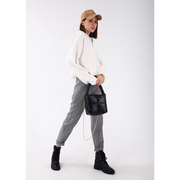 Сумка-тоут на молнии, цвет чёрный - Simaland фото 4