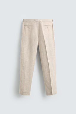 100% LINEN SUIT TROUSERS - Zara фото 6