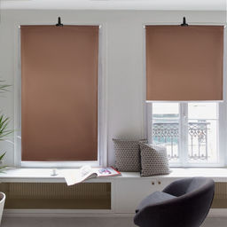 Штора рулонная блэкаут Нюд, 90250 см, цвет шоколад