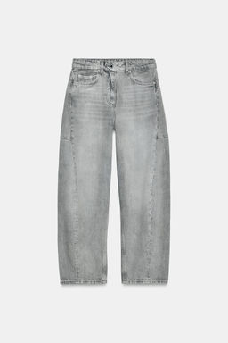 JEANS ZW COLLECTION ANKLE BALLOON TIRO MEDIO / Gris - Zara фото 3