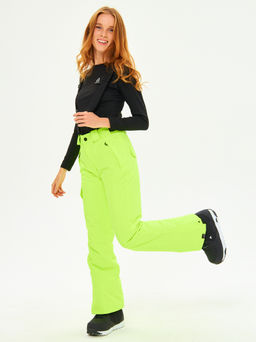 Брюки зимние женские / сноубордические Alpha Endless Симфония склона_YEL Желто-зеленый  фото 5