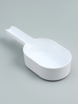 Совок для уборки за кошкой, 22×7×6 см, с подставкой, пластик, белый, оранжевый