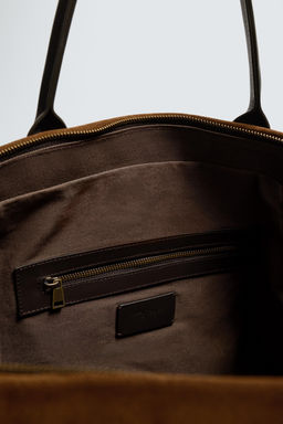 LEATHER TOTE BAG - Zara фото 10