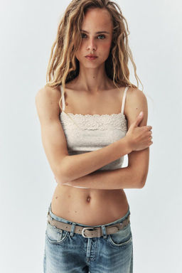 LACE STRAPPY TOP - Zara фото 2