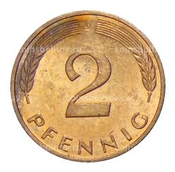 2 пфеннига 1992 года J Германия