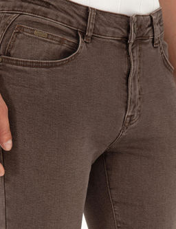 Kahverengi Slim Fit Jean Pantolon