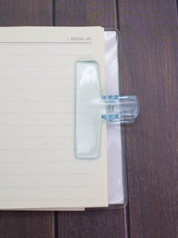 Зажим канцелярский "Transparent", blue (7.6*6.3 см)