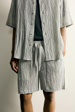 BERMUDA RELAXED FIT RELIEVE / Gris claro - Zara фото 5