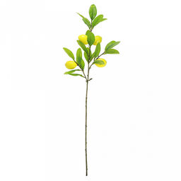 Декоративная ветка "Лимон" 70см 4плода 6х4см (Китай)