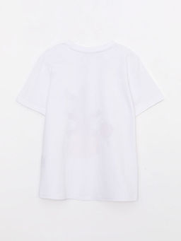 Bisiklet Yaka Bask?l? K?sa Kollu Pamuklu Erkek ?ocuk Ti??rt - Waikiki фото 2