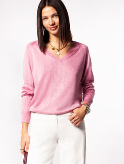 VILATTE / Джемпер тончайшей вязки из мягкой вискозы с эффектом меланж  фото 2