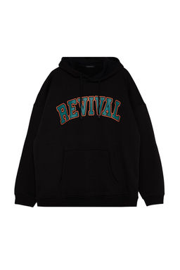 TRENDYOL MAN Kahverengi Unisex Buyuk Beden Oversize/Genis Kesim Bask?l? Ici Polar Pamuk Sweatshirt TMNAW24AO00021 - Trendyolmilla фото 7