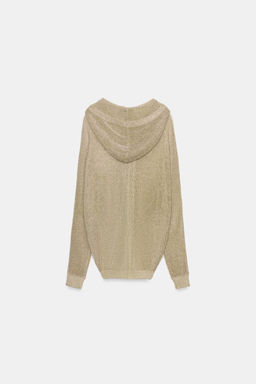 SUDADERA CAPUCHA PUNTO HILO METALIZADO / Oro - Zara фото 6
