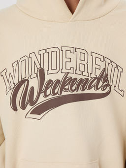 Худи для мальчиков бежевое с надписью Wonderful weekends - Mark formelle фото 5