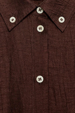 LINEN BLEND SHOULDER PAD TOP WITH BELT - Zara фото 9